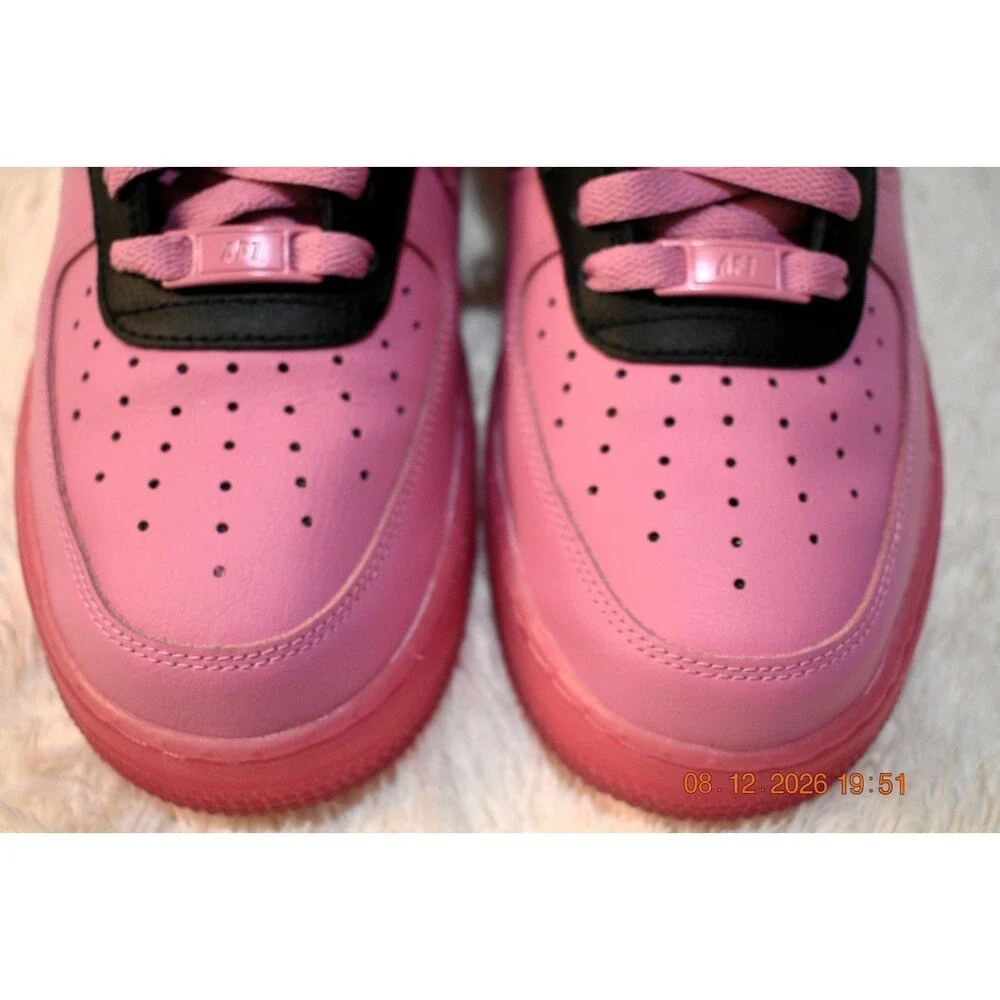 RARE Nike BY YOU ID AF 1 Women’s Size 8.5 BIG LUV Pink & Black (AQ3778-994)